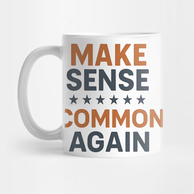 Make Sense Common Again Parody Funny Quote by ArtistTee ⭐⭐⭐⭐⭐